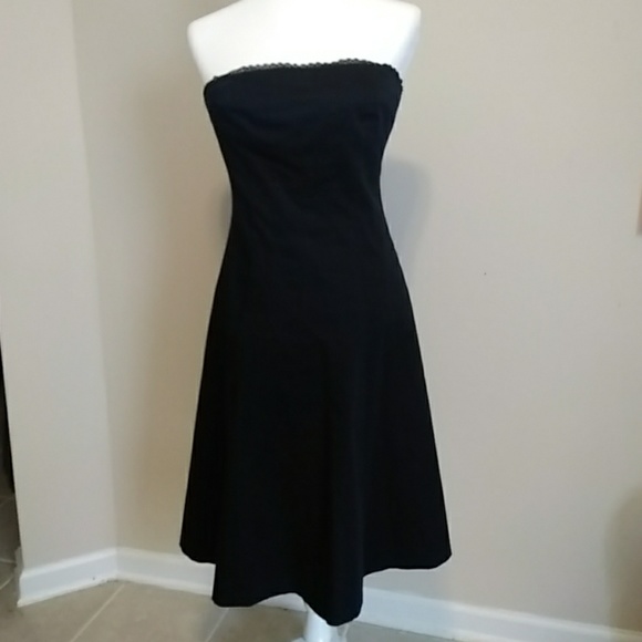 White House Black Market Dresses & Skirts - WHBM dark blue strapless dress